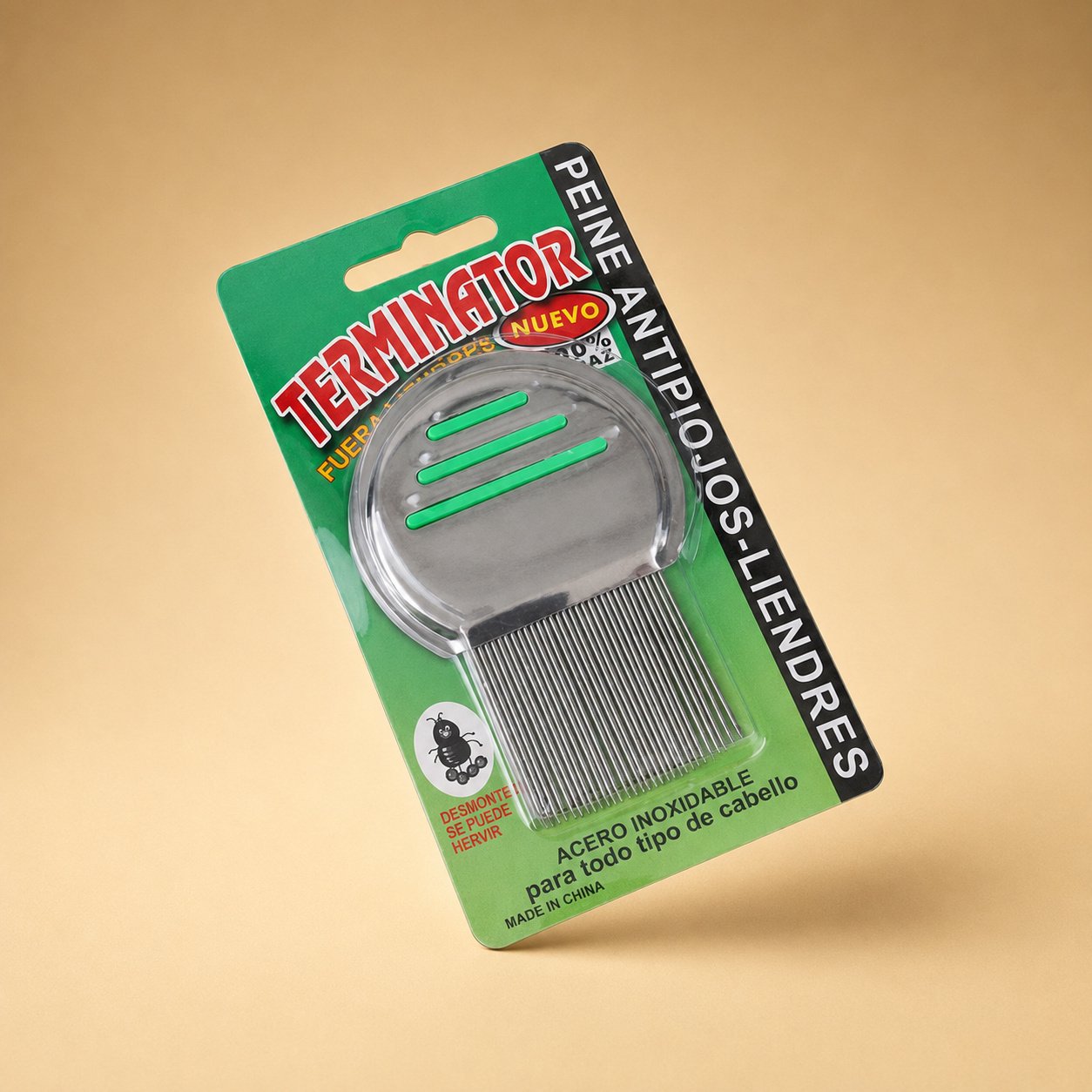 Round Metal Lice Comb