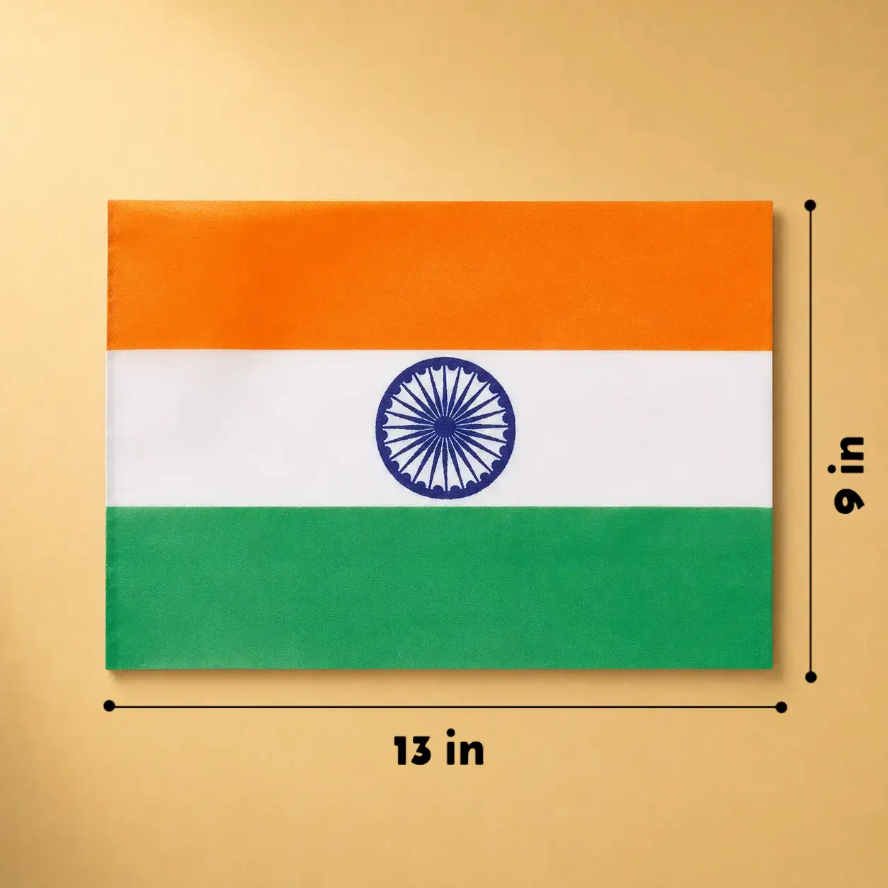 Cloth Tricolour Flag Banner (Small) 9 x 13 inch