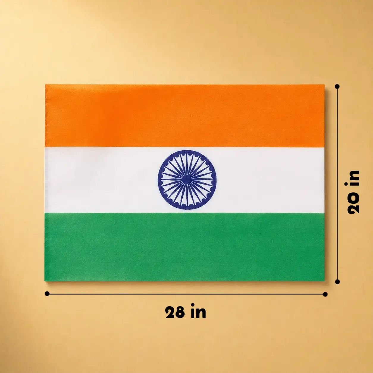 Cloth Tricolour Flag Banner (Medium) 20 x 28 inch