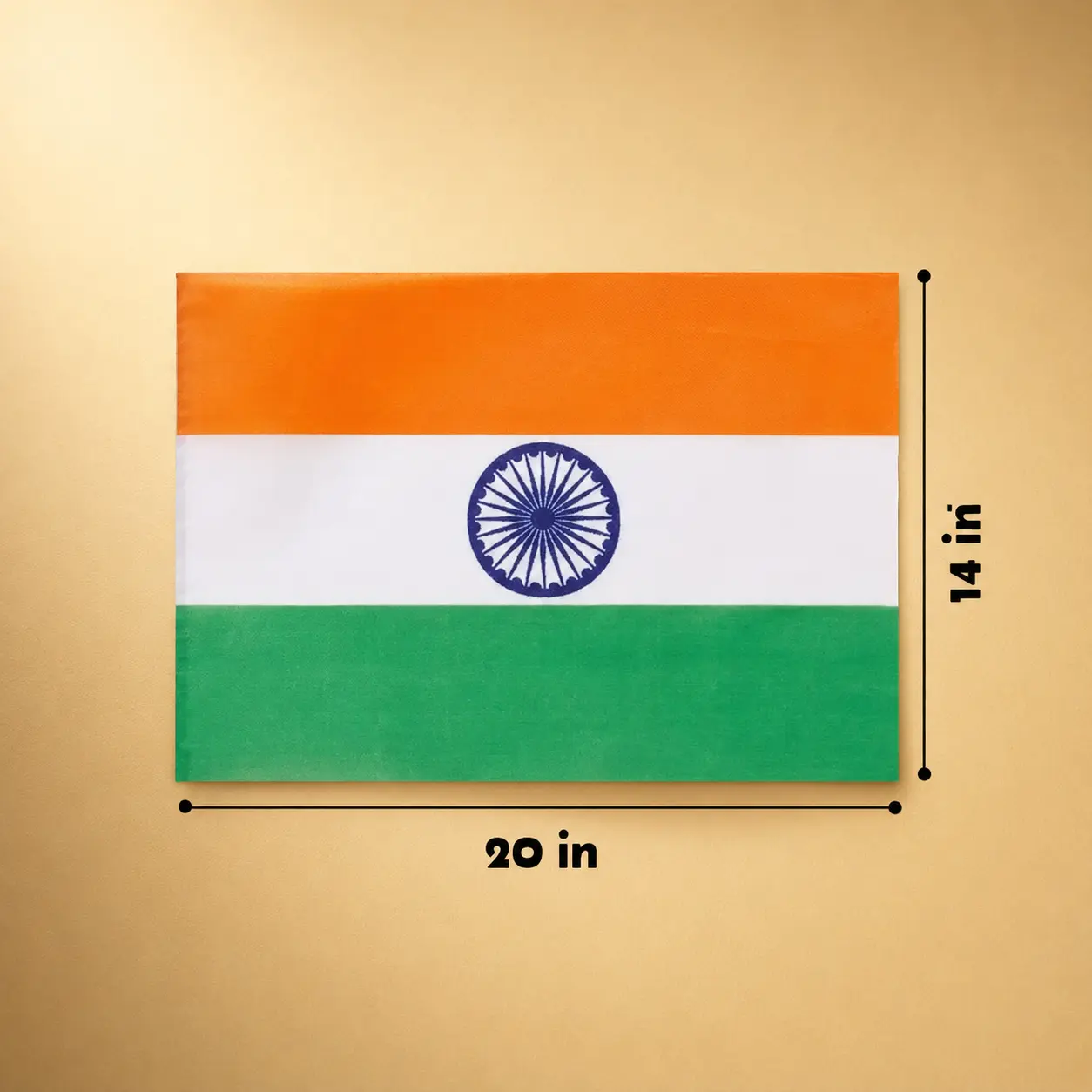 Cloth Tricolour Flag Banner (Large) 14 x 20 inch