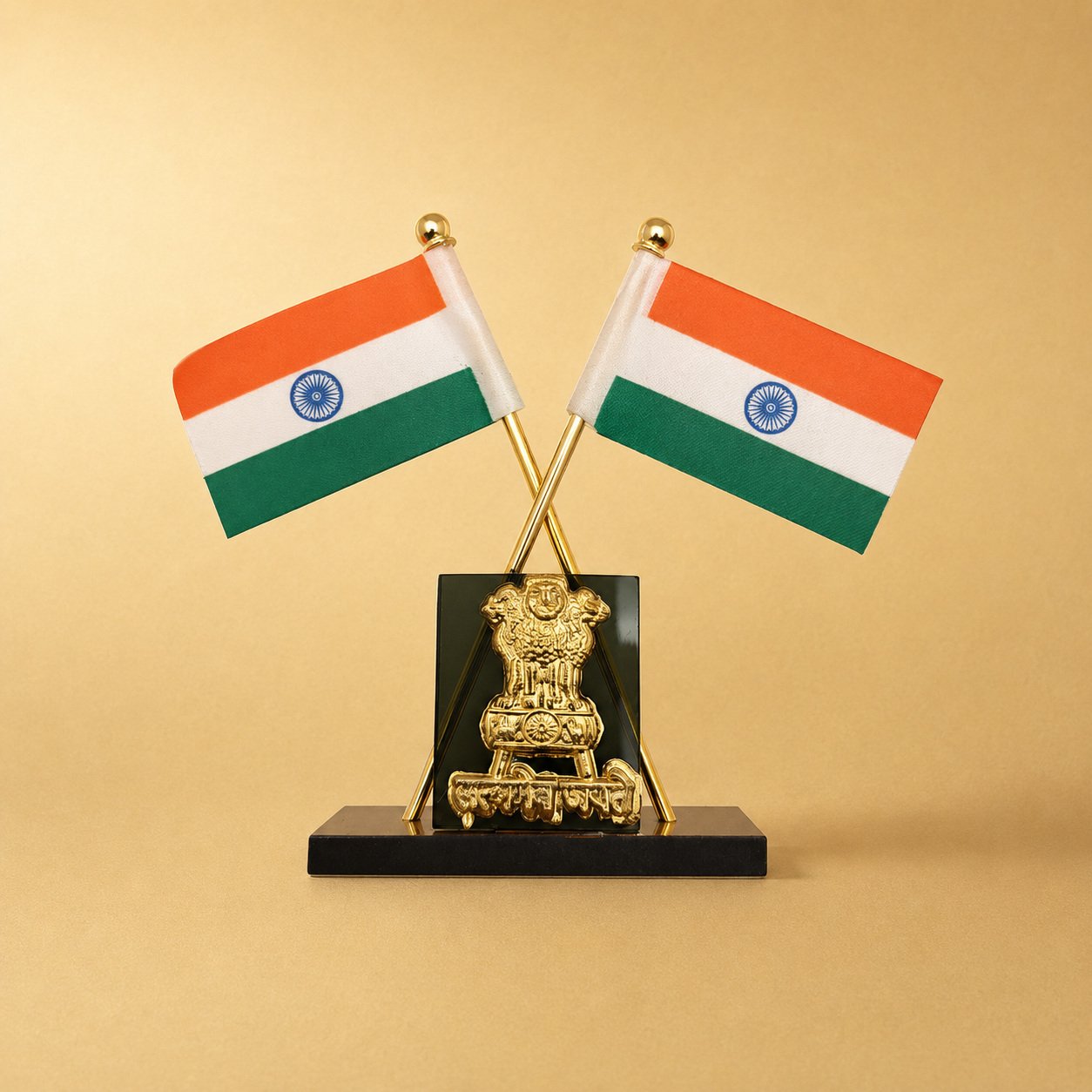 Ashoka Chakra Tricolour Tabletop and Dashboard Flag
