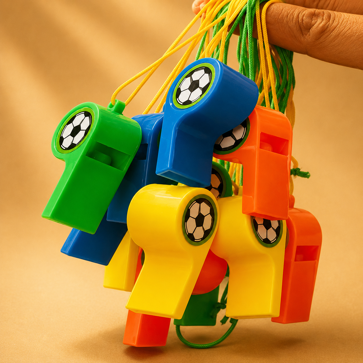 Football Plastic Whistle Pack of 12