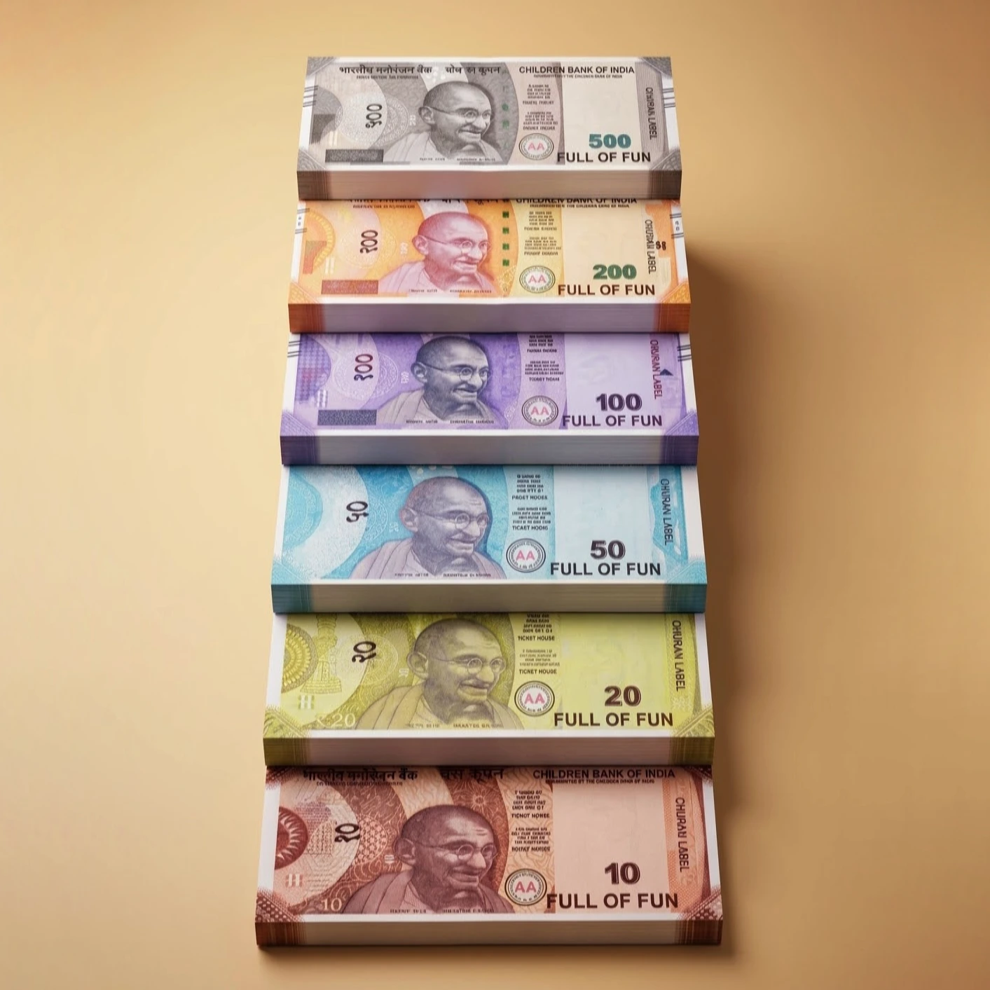 Currency Paper Set of 6