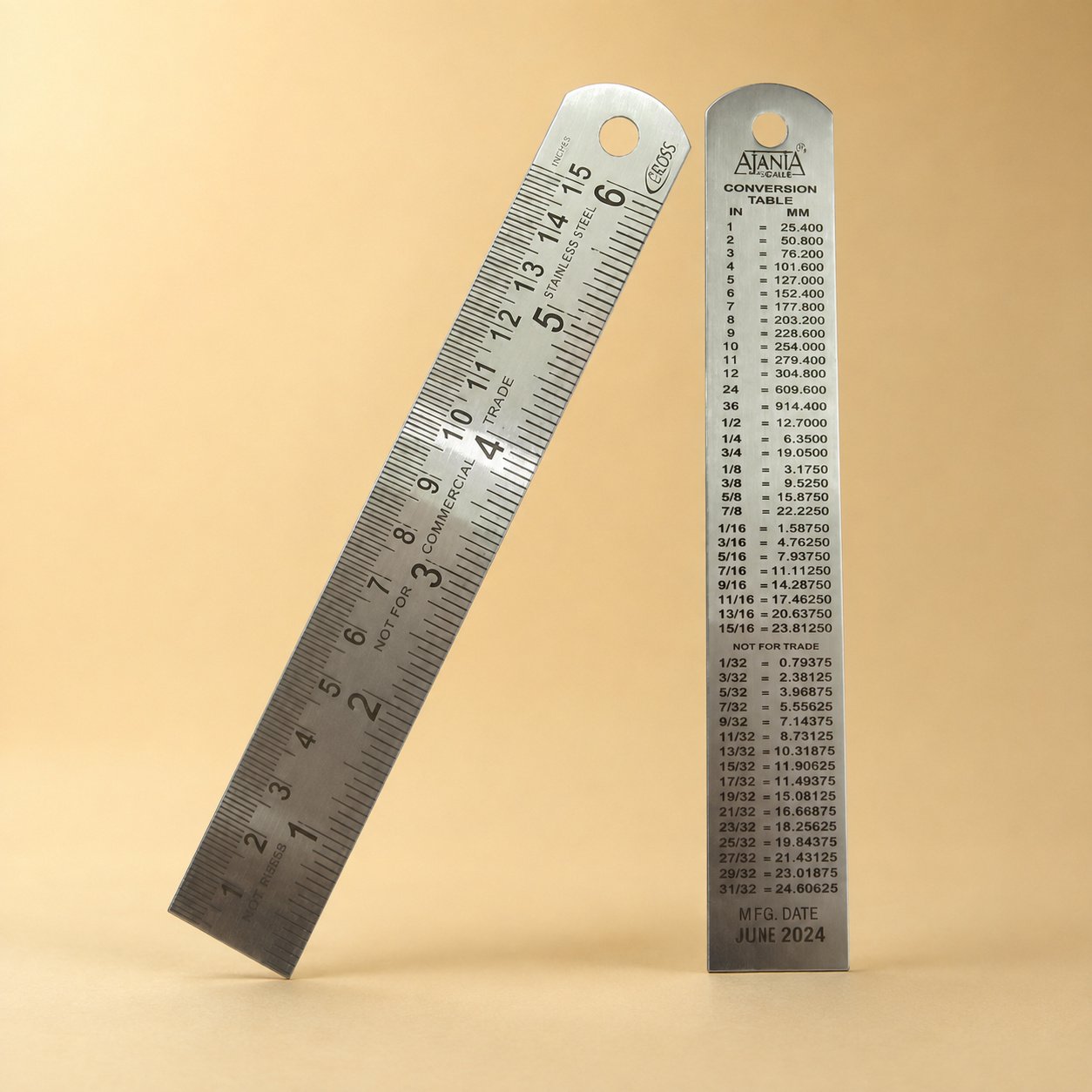15 cm Metal Ruler