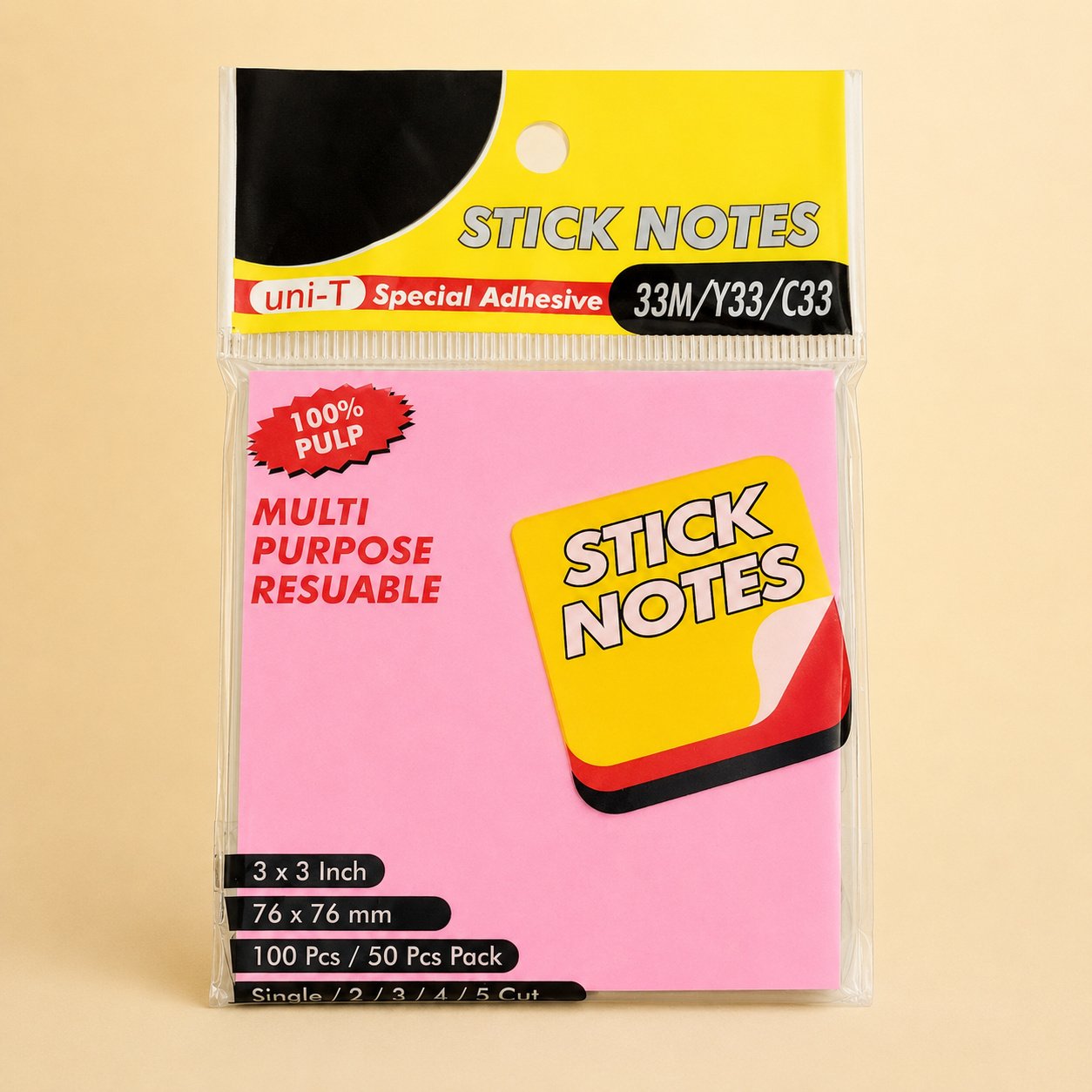 Stick Notes 3 × 3-Inch