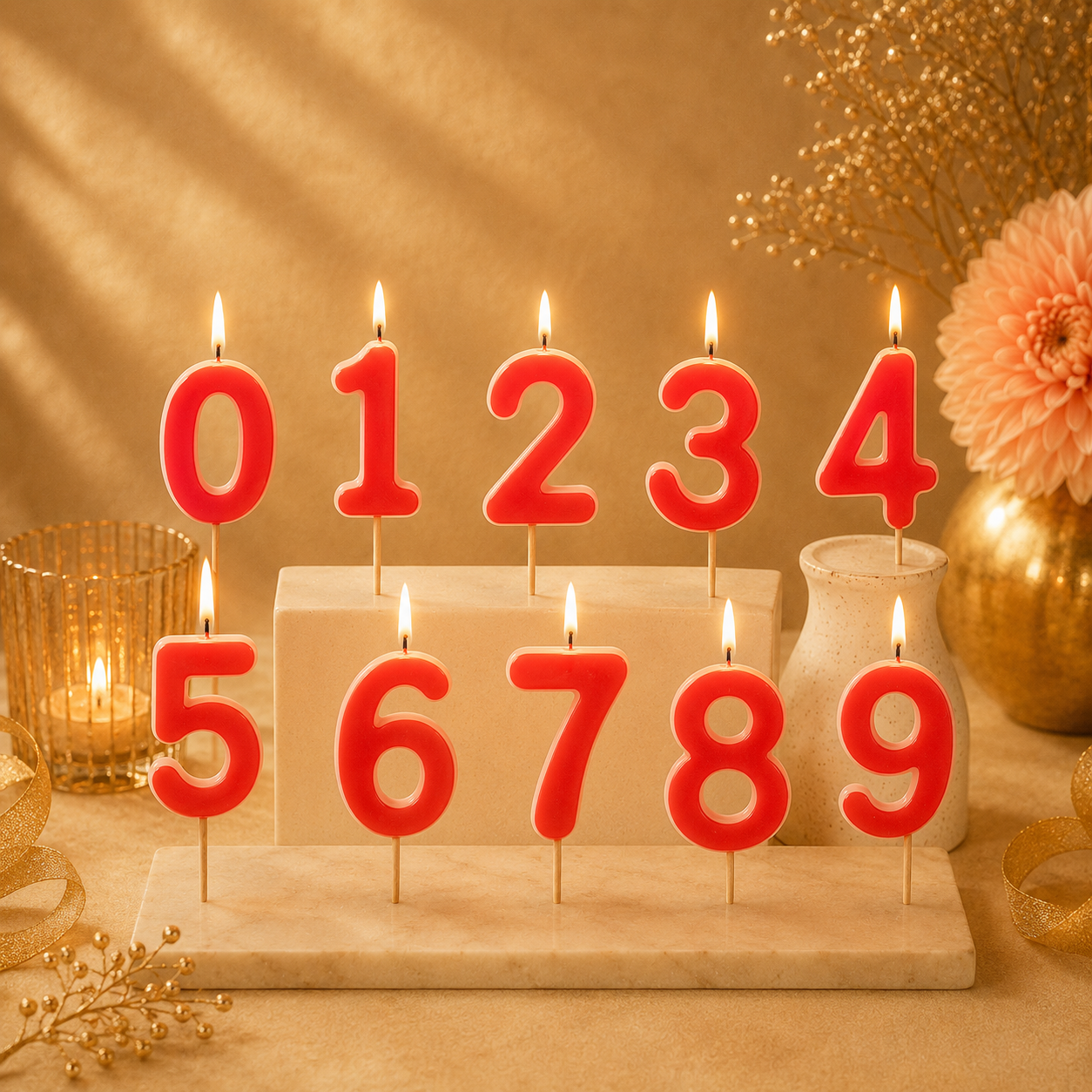 Number Candle Orange