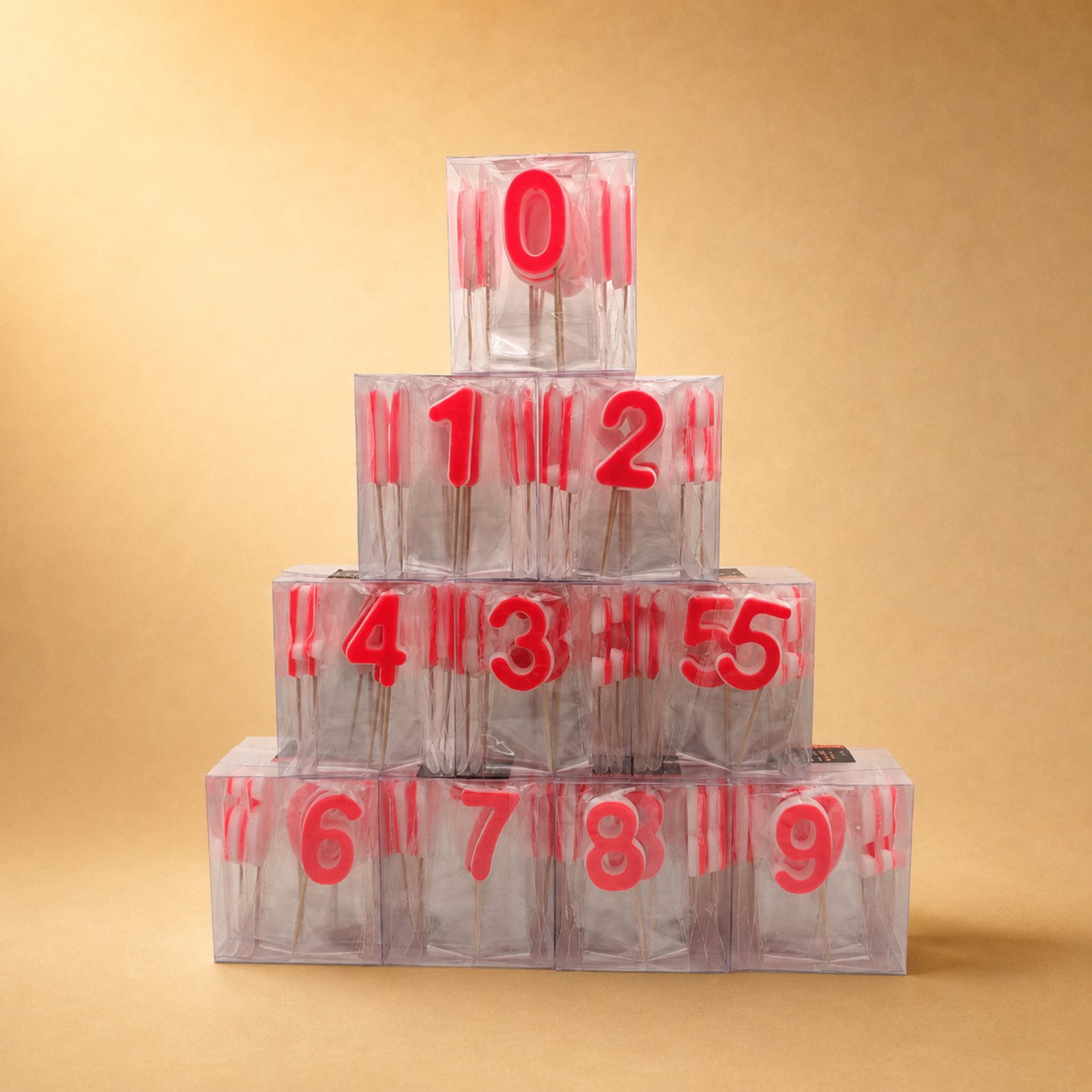 Number Candle Orange Pack of 10