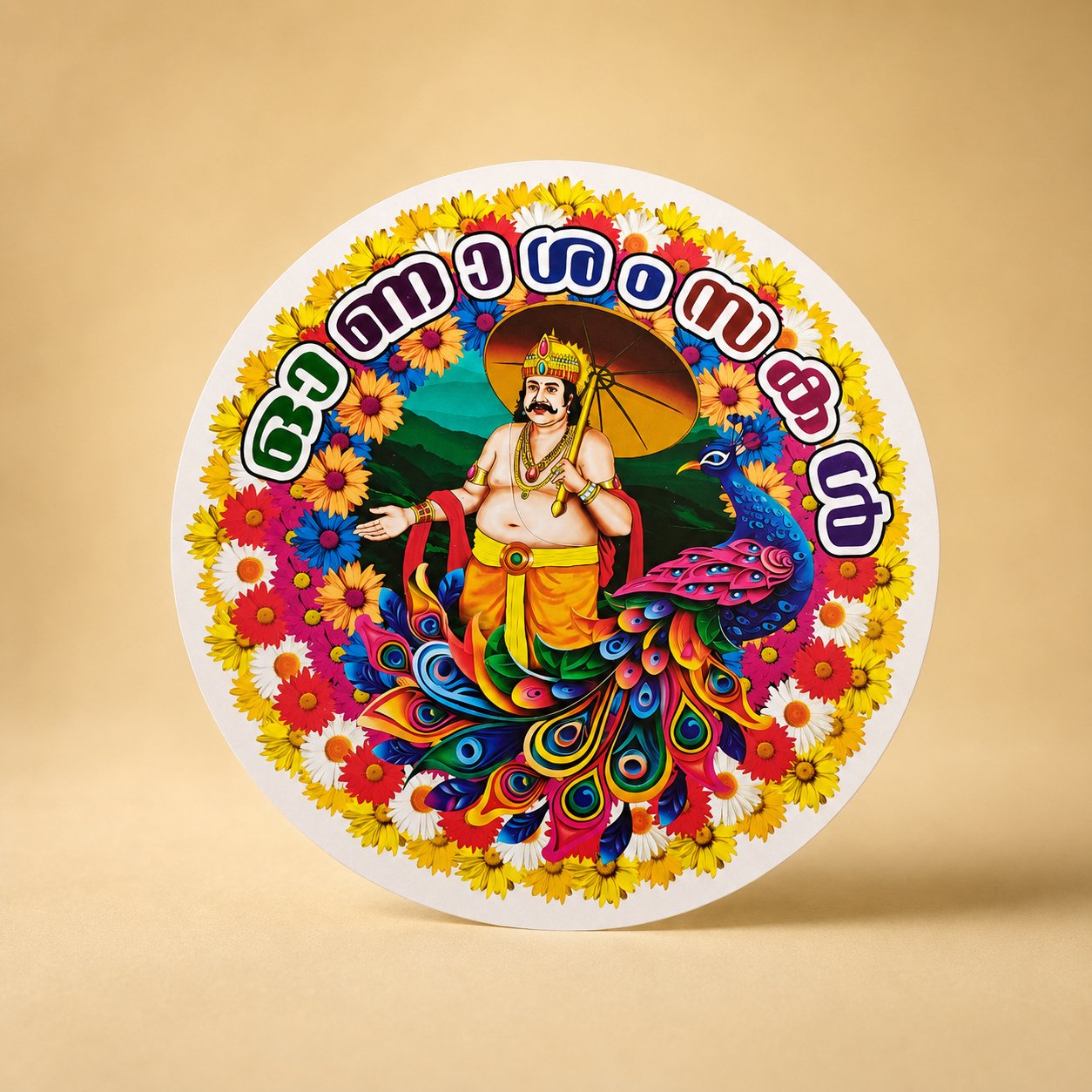 Onashamsakal Round Banner 42Cm Pack of 10