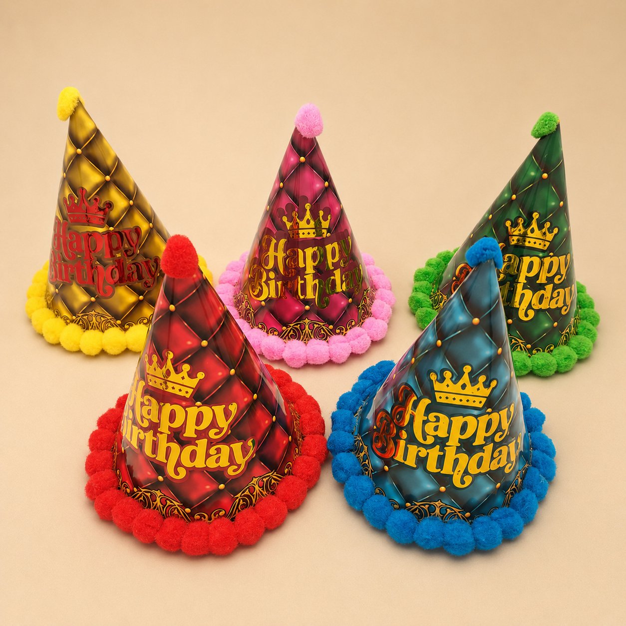 Happy Birthday Cap Beaded