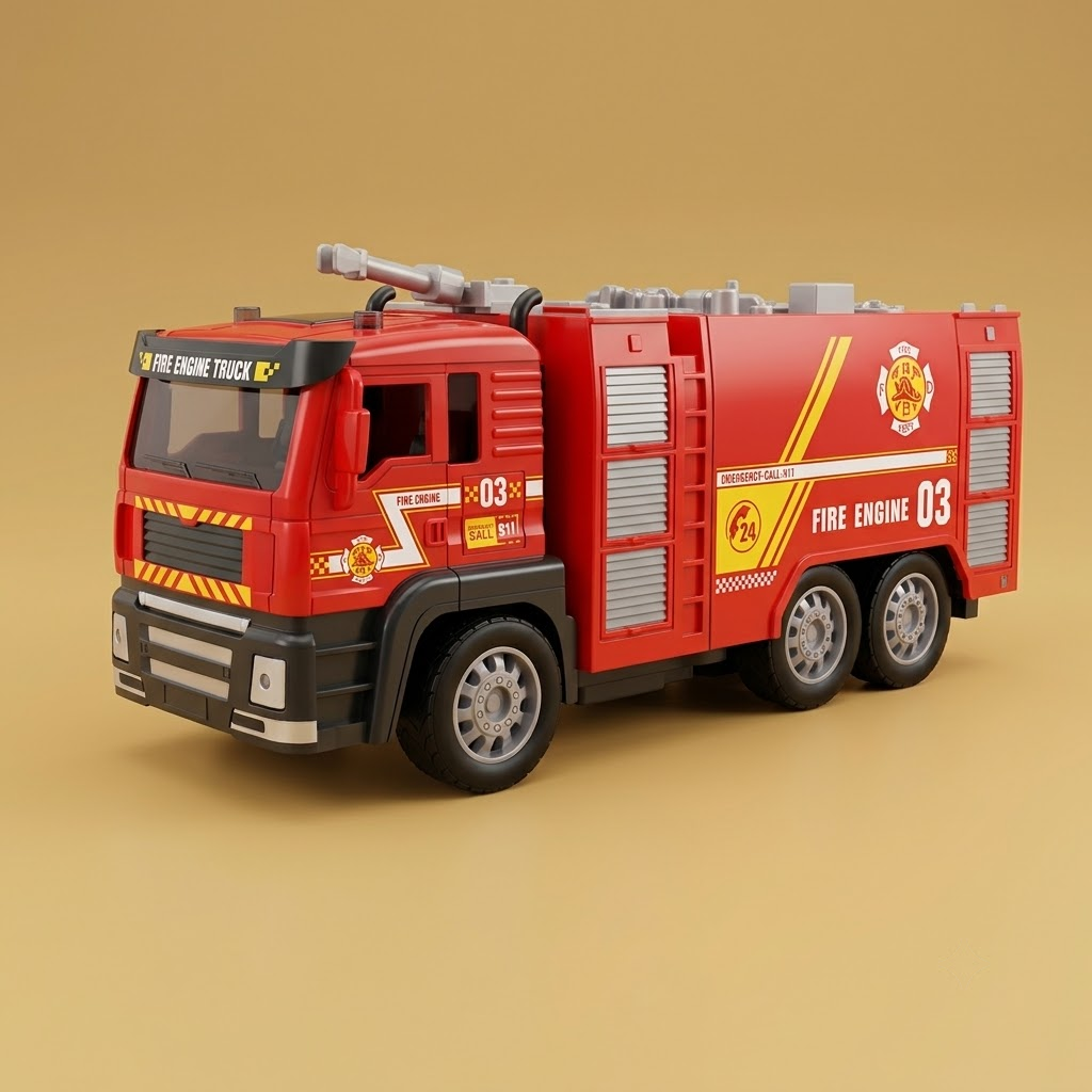 Rechargeable-Remote-Control Fire Truck